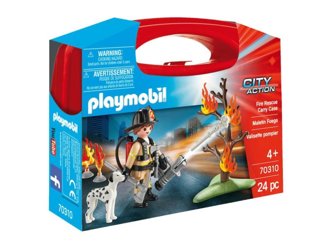 PLAYMOBIL® 70310 Hasič s dalmatinem, přenosný box