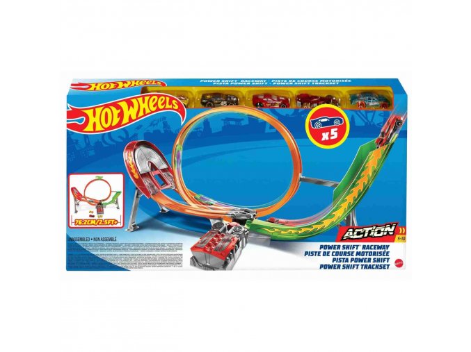 Hot Wheels Dráha Zvedni výkon s 5 angličáky