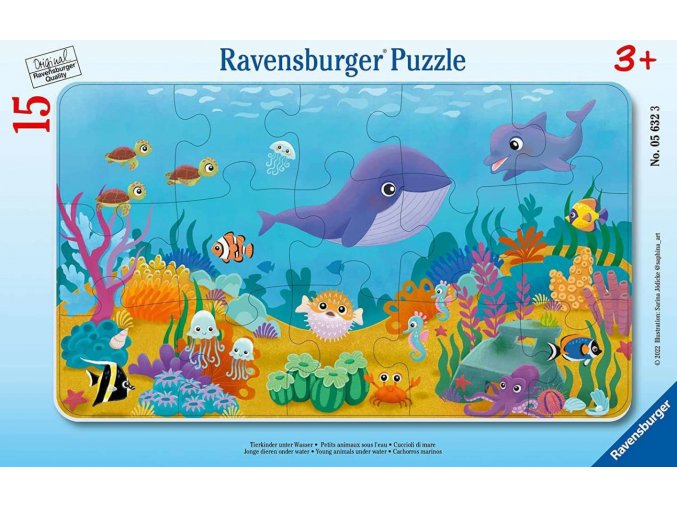 Ravensburger 05632 Puzzle Zvířata pod mořskou hladinou 15 dílků
