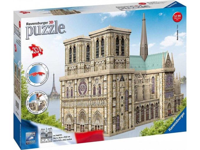 3D Puzzle Notre Dame, 324d. Ravensburger