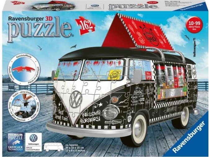 Ravensburger 12525 Puzzle 3D VW autobus T1 Food Truck, 162d.