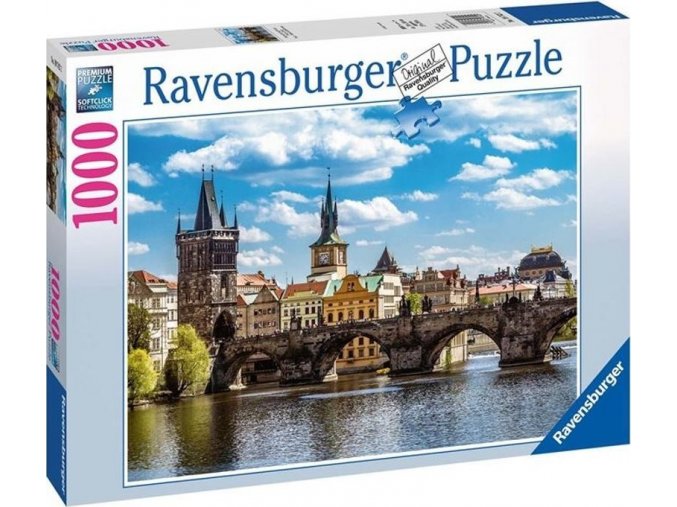 Puzzle Praha: Pohled na Karlův most 1000d. Ravensburger