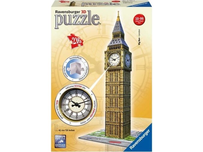 3D Puzzle Big Ben s hodinami 216d. Ravensburger