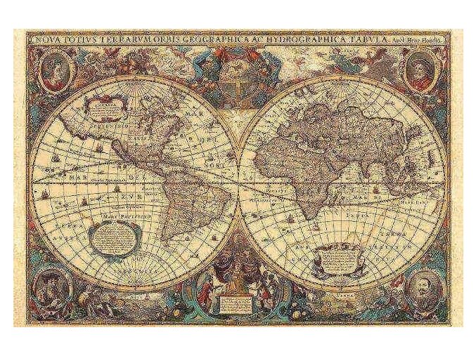 Ravensburger 17411 Puzzle Historická mapa světa 1630, 5000 dílků