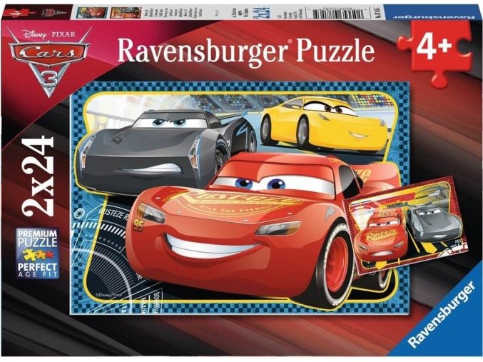 Puzzle Cars Dobrodružství McQueen 2x24 dílků, Ravensburger