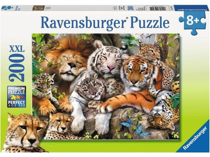 Puzzle Dřímající kočky 200 XXL dílků, Ravensburger