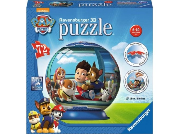 Puzzleball Tlapková Patrola 72d. Ravensburger