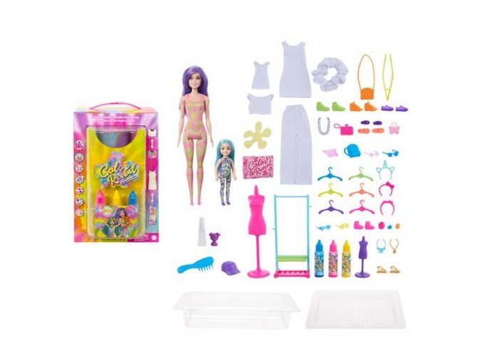Barbie Color Reveal neonová batika dárkový set