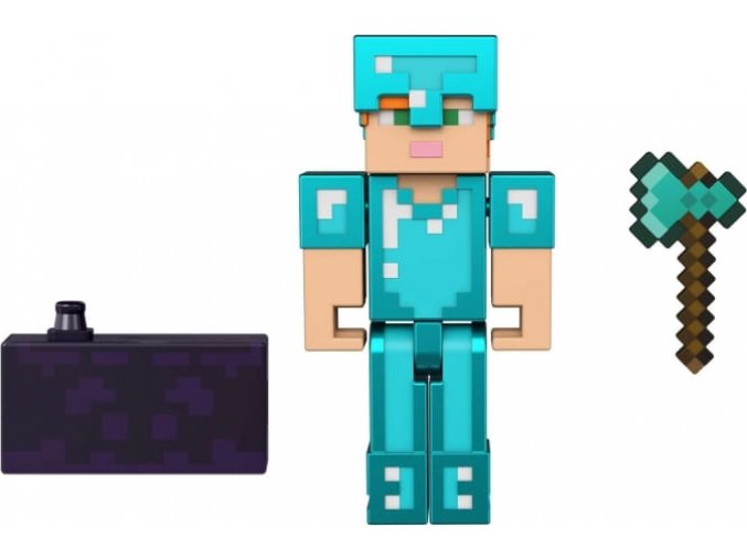 Minecraft Figurka ALEX v diamantovém brnění  8cm