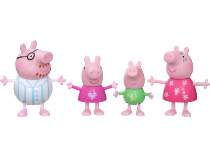 Prasátko Peppa Peppina rodinka sada 4 figurek Čas jít spát