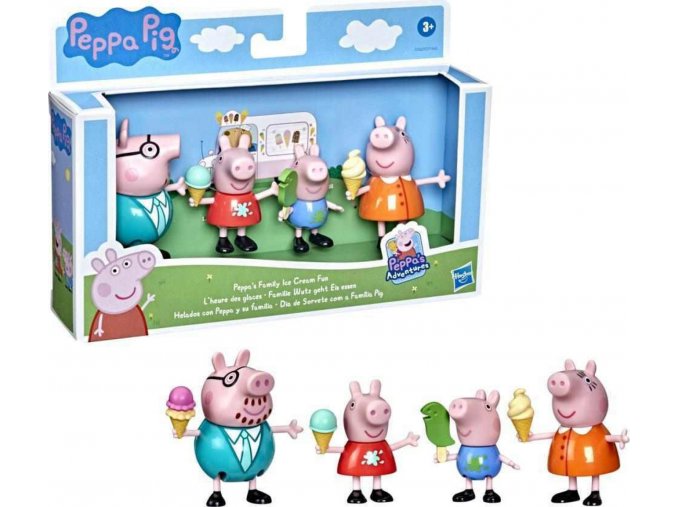 Prasátko Peppa Peppina rodinka sada 4 figurek Zmrzlina