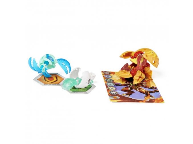 Bakugan Trojbalení s True Metal figurkou S4 Colossus x Nano Riptide x Nano Siphon