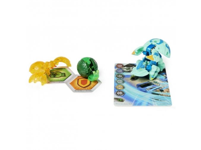 Bakugan Trojbalení s True Metal figurkou S4 Colossus x Nano Sludgem x Nano Widow