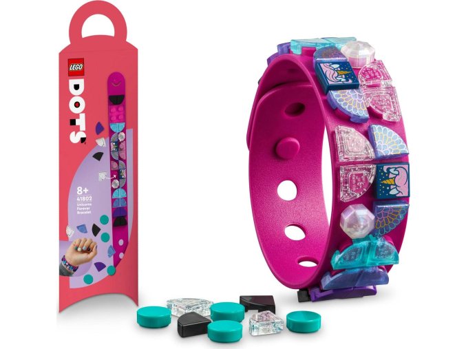LEGO® DOTS 41802 Náramek – barevný jednorožec
