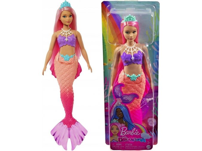 Barbie Dreamtopia panenka mořská panna světle růžové vlasy