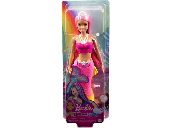 Barbie Dreamtopia panenka mořská panna růžové vlasy