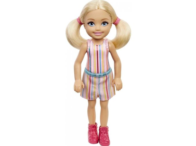 Barbie Chelsea Puppe im gestreiftem Outfit (blonde Haare)