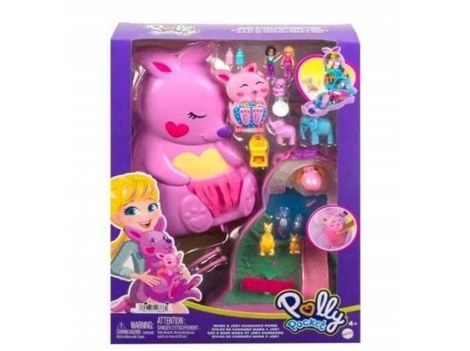 Polly Pocket pocketova kabelka Klokani rodinka Mama Joey 1