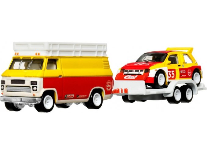 Hot Wheels Premium Car Team Transport Lada 2105 VFTS With Rally Van