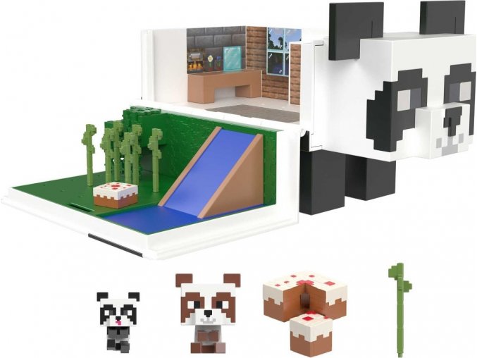 Minecraft Mob Head Mini Panda Playset