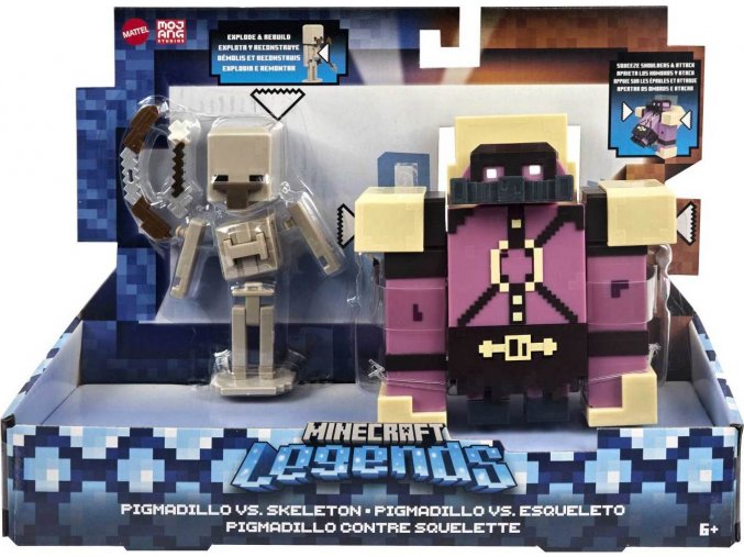 minecraft legends figurka skeleton vs pigmadillo 1