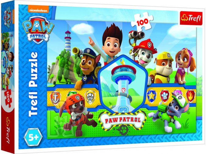 Puzzle Tlapková patrola Tým hrdinů 100 dílků