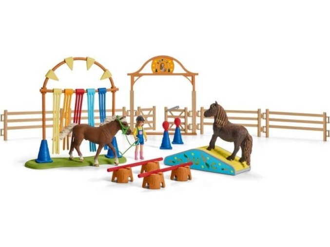 Schleich® 481-2 Trénink v agility pro poníky