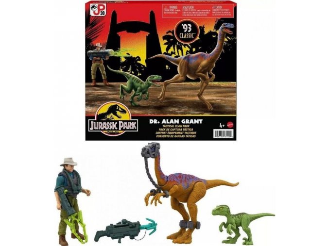 Jurský Svět Alan Grant s dinosaury a doplňky