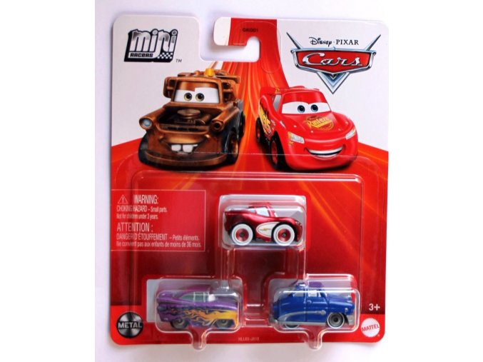Cars 3 Mini auta 3ks Ramone & Blesk McQueen & Doktor Hudson, HLL65