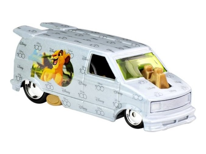 Hot Wheels Premium Disney 100 let LVÍ KRÁL 1985 CHEVY ASTRO VAN
