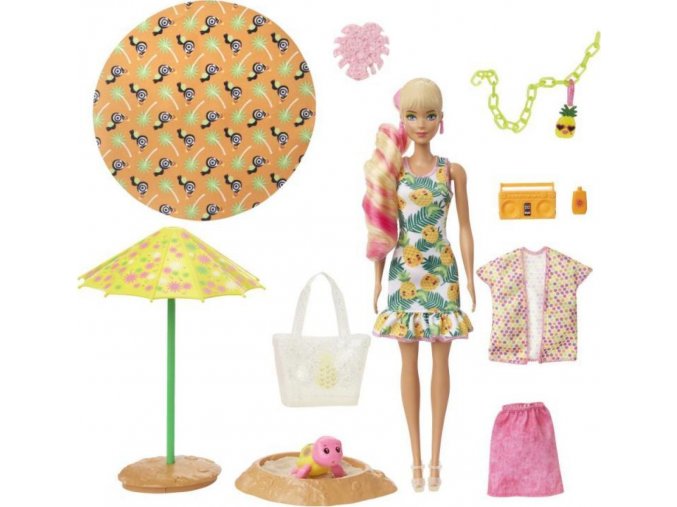 Barbie COLOR REVEAL Panenka pěna plná zábavy ananas, GTN17