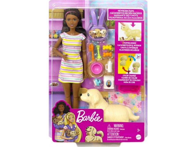 Barbie® Novorozená štěňátka brunetka