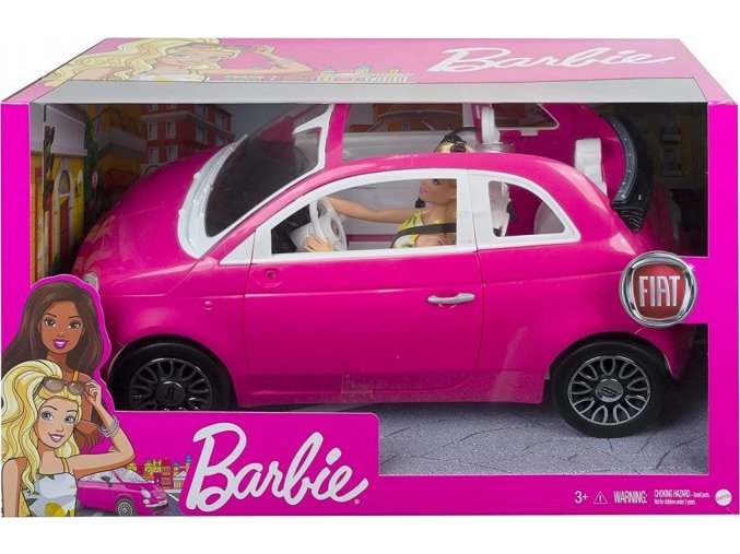Barbie Blondýnka s Fiatem 500