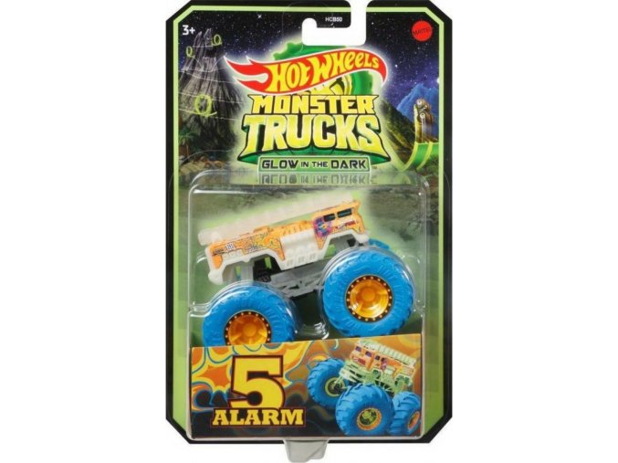 Hot Wheels® Monster Trucks Svítící ve tmě 5 ALARM HCB53