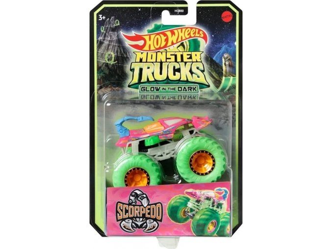 Hot Wheels® Monster Trucks Svítící ve tmě SCORPEDO HGD10