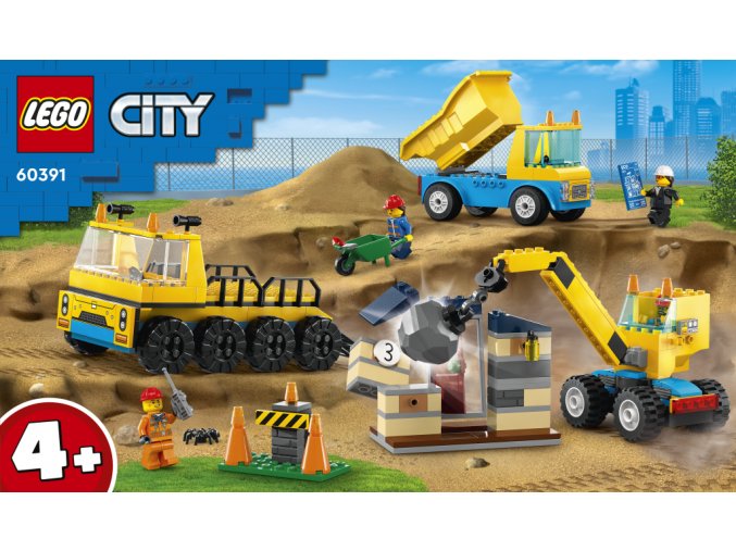 LEGO® City 60391 Vozidla ze stavby a demoliční koule