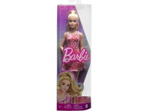 Barbie modelka růžové květinové šaty