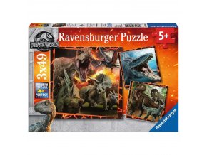 Ravensburger 08054 Puzzle Jurský svět: Zánik říše 3x49 dílků