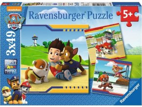 Ravensburger 09369 Puzzle Tlapková Patrola: Chlupatí hrdinové 3x49 dílků