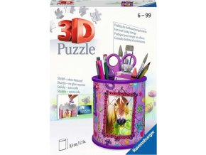 Ravensburger 11175 Puzzle 3D Stojan na tužky Koně 54 dílků