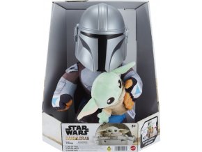 Star Wars figurka Mandalorian 27 cm a malý Grogu se zvuky EN