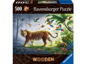 Ravensburger Dřevěné puzzle Tygr v džungli 500 dílků