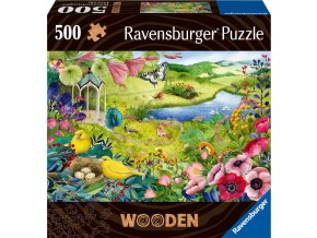 Ravensburger Dřevěné puzzle Divoká zahrada 500 dílků