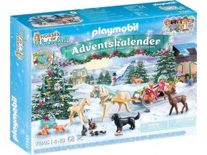 PLAYMOBIL® 71345 Adventní kalendář Koně: Vánoční jízda na saních