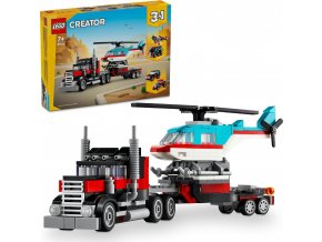 LEGO® Creator 3 v 1 31146 Náklaďák s plochou korbou a helikoptéra