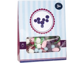 small foot Dřevěné korálky Candy 1ks fialová