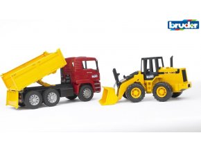 Bruder 02752 Konstrukční vozy - MAN nákl. auto a bagr - ARCH.