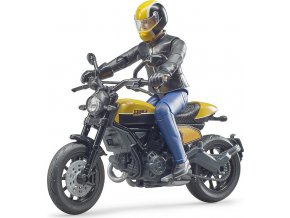 Bruder 63053 63053 BWORLD Motocykl Scrambler Ducati Cafe Racer s jezdcem