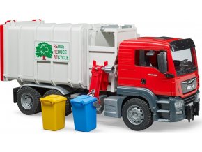 Bruder 3761 Komerční vozy - MAN TGS popelářské auto s bočním nakládáním