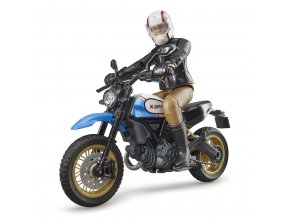 Bruder 63051 63051 BWORLD Motocykl Scrambler Ducati Cafe Racer s jezdcem